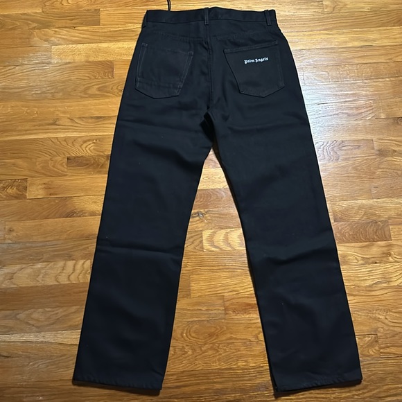 PALM ANGELS Men Logo BW Loose 5 Pockets Jean - Size 30 - New - Picture 2 of 16